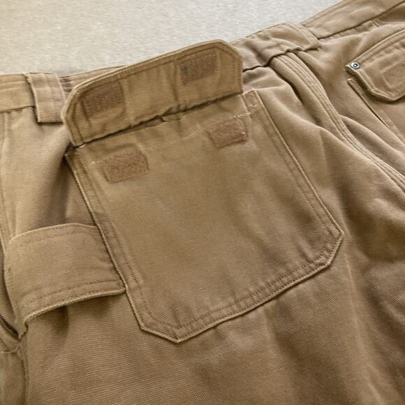 Duluth Trading Fleece Lined Cargo Pants Mens 44x34 Brown Workwear Utiliy canvas - Picture 8 of 8